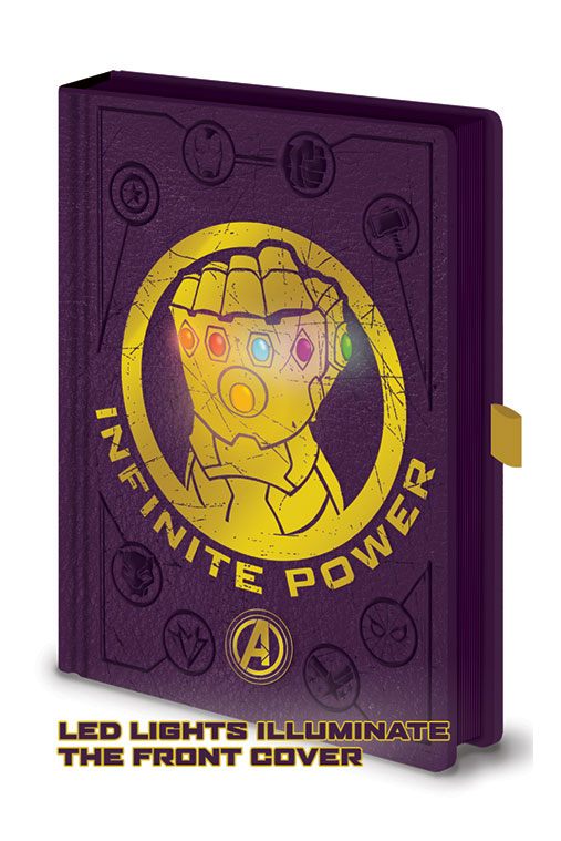 Avengers Infinity War Premium LED poznámkový blok A5 Infinity Ga