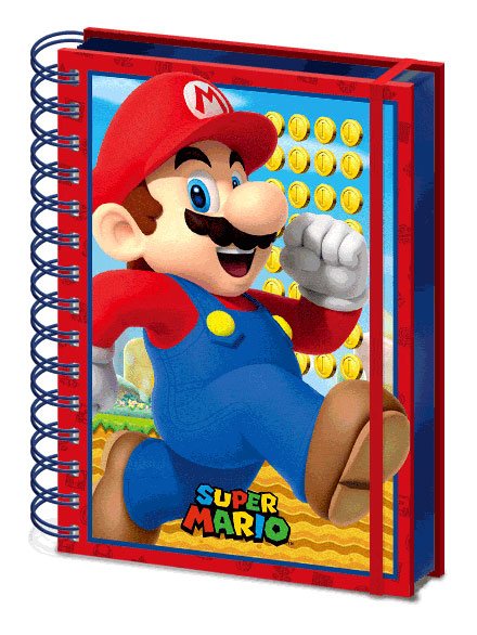 Super Mario 3D Wiro poznámkový blok A5 Mario