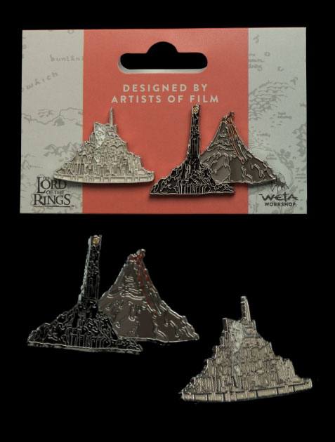 Lord of the Rings Collectors Pins 2-Pack Minas Tirith a Mt. Doom
