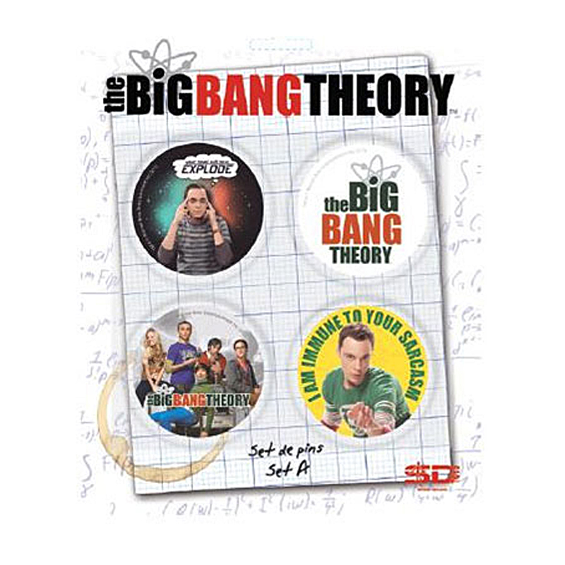 Teorie velkého třesku sada 4 odznaků Big Bang Theory A