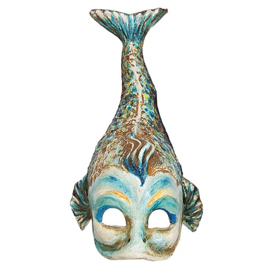 Benátská maska Modrá Ryba